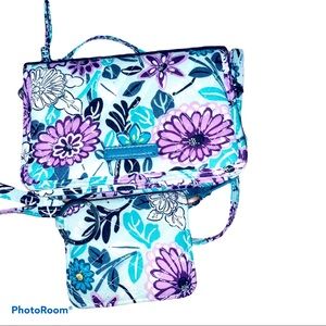 Vera Bradley Crossbody purse and key chain wallet